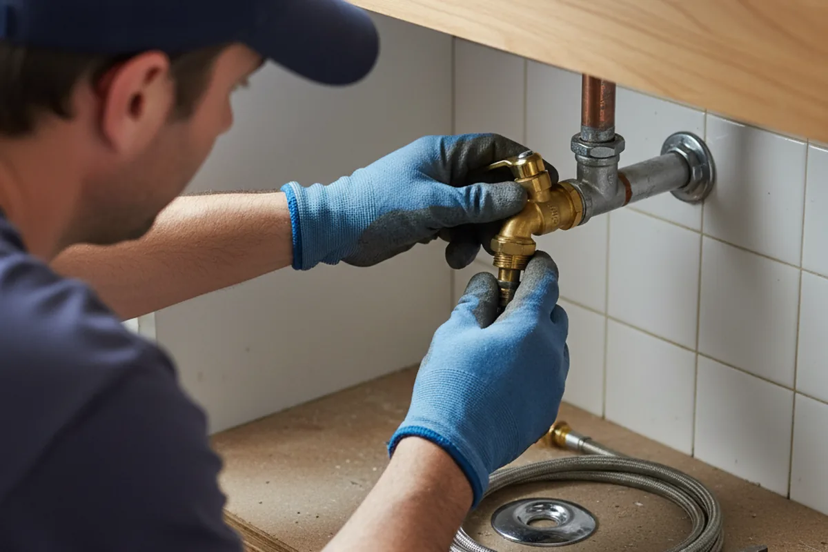 Shutoff valve and fitting work during Emergency Plumbing in Rowland